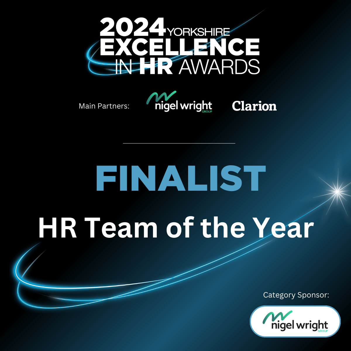 2024 Excellence in HR Awards, finalist HR Team of the Year - Award graphic